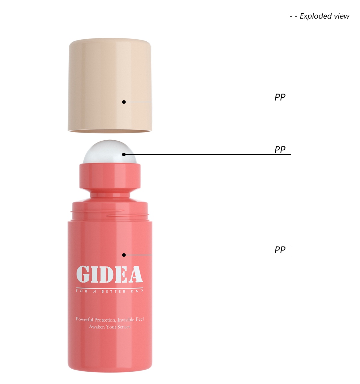 60ml pp pcr mono roll-on deodorant bottle(2)