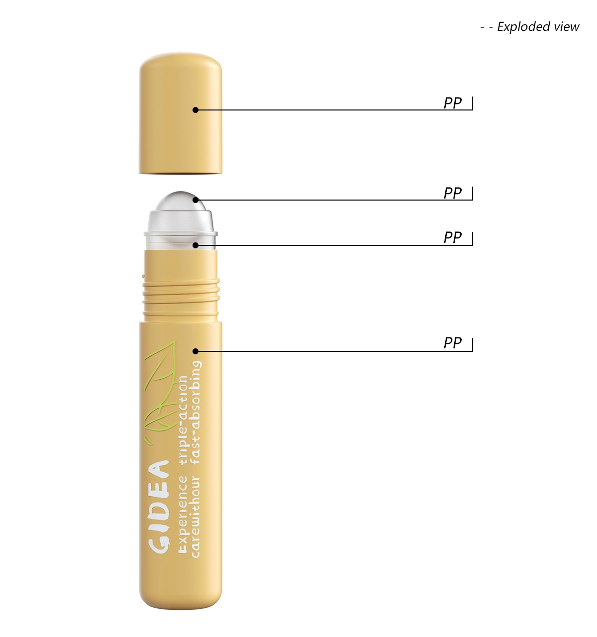 Eco Mono PP Bottle with PP Roller Ball(2)