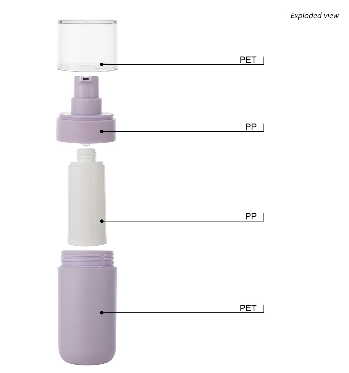 Eco-friendly Refillable Airless Lotion Bottle with Rounded Base Design(2)