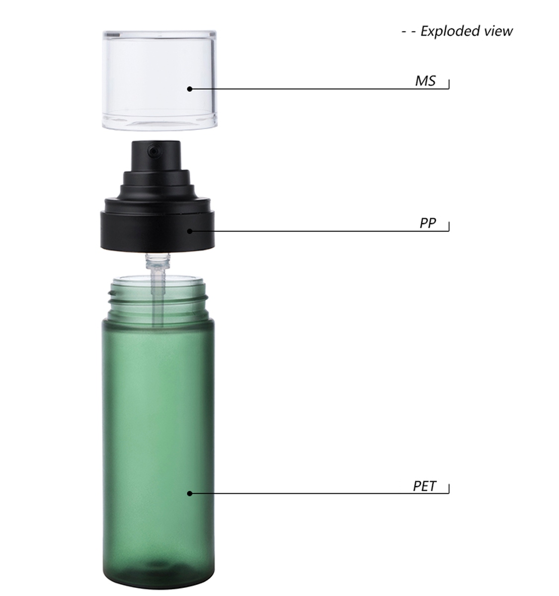 PET Mist Spray Bottle with Over Cap(2)