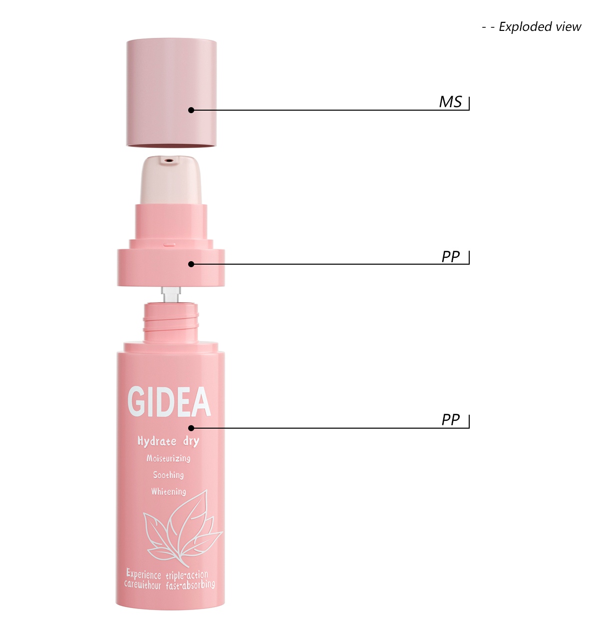 eco-friendly PCR recycled plastic refillable airless pump bottle(2)