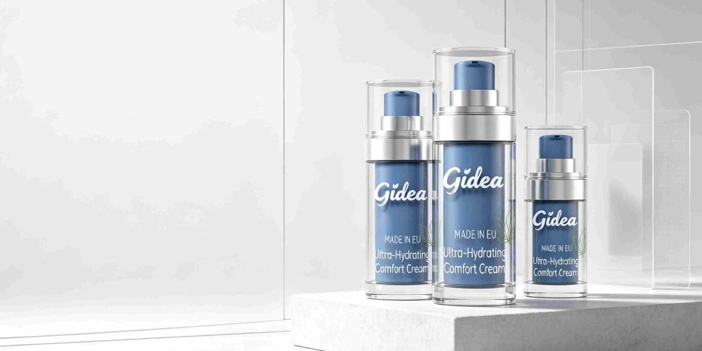 luxury refillable airless serum bottle with glass outer full overcap8