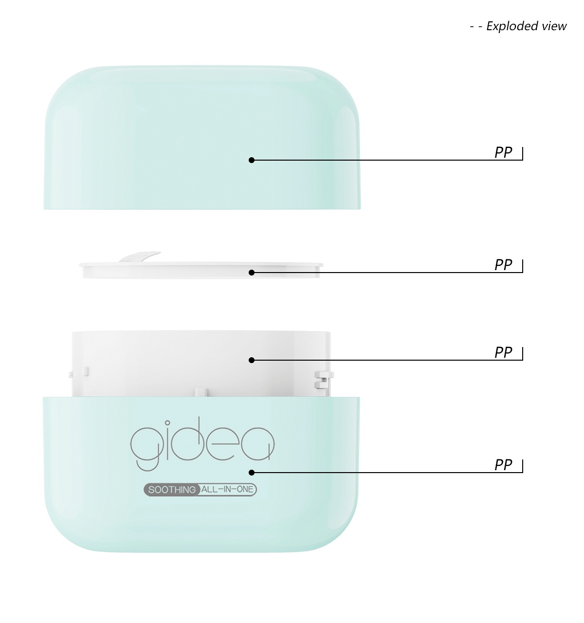 mono PP PCR square face cream jar(2)