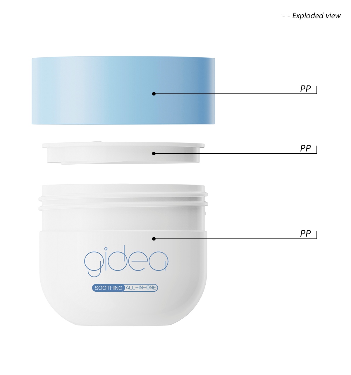 multi-size eco PP mono cosmetic cream jar(2)