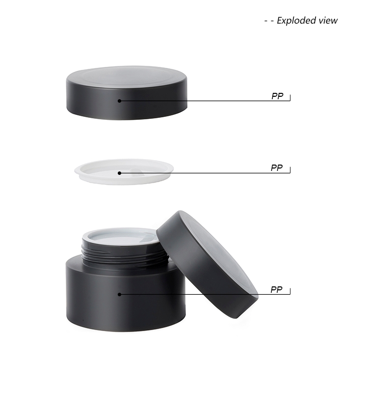 premium round polypropylene cosmetic cream jar(2)