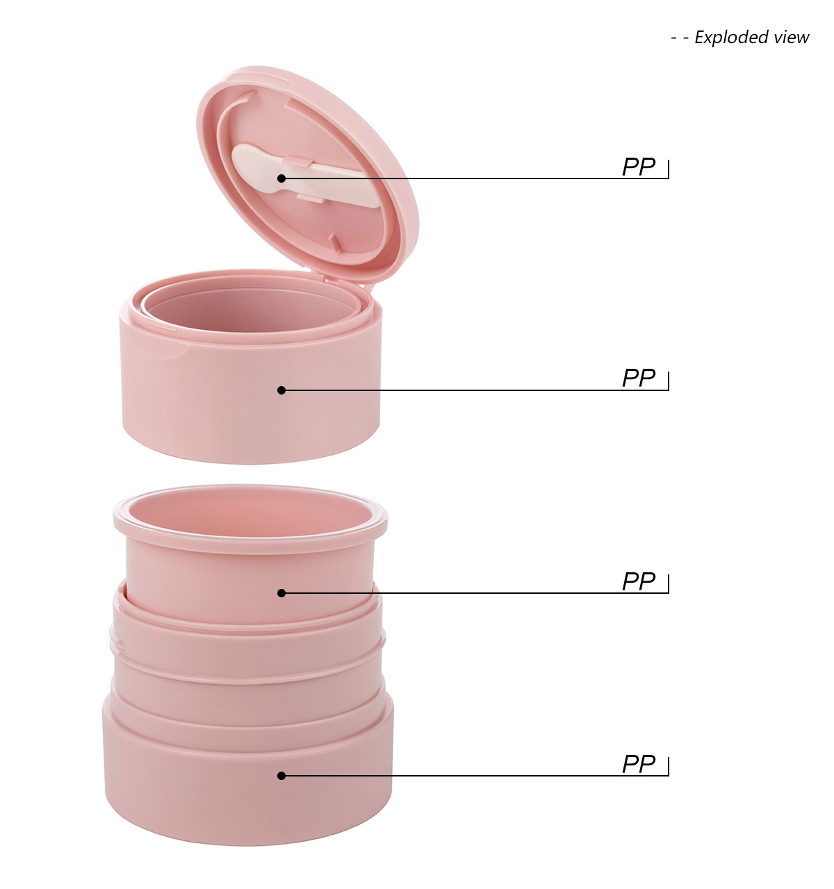 refillable cosmetic cream jar(2)