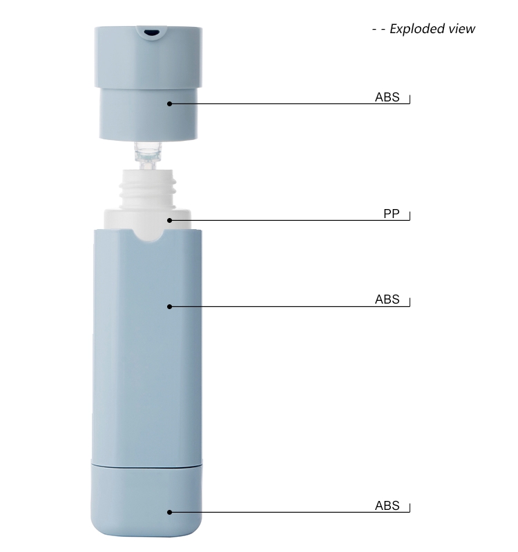 square reusable refill airless dispenser bottle(2)