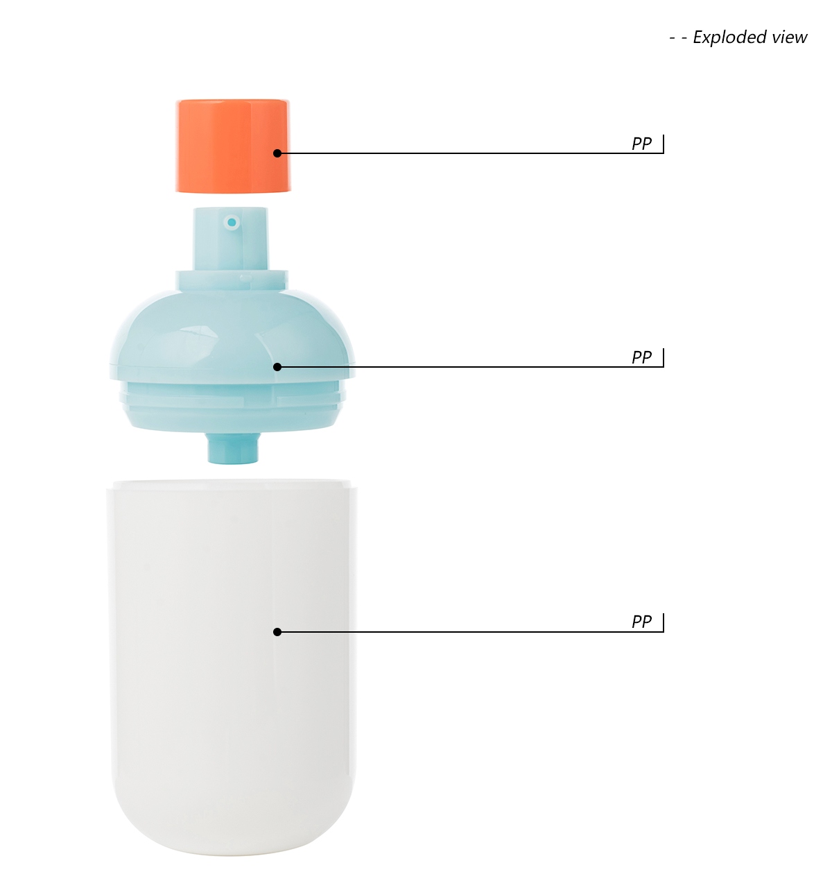 stylish curved PCR PP cosmetic lotion airless bottle(2)