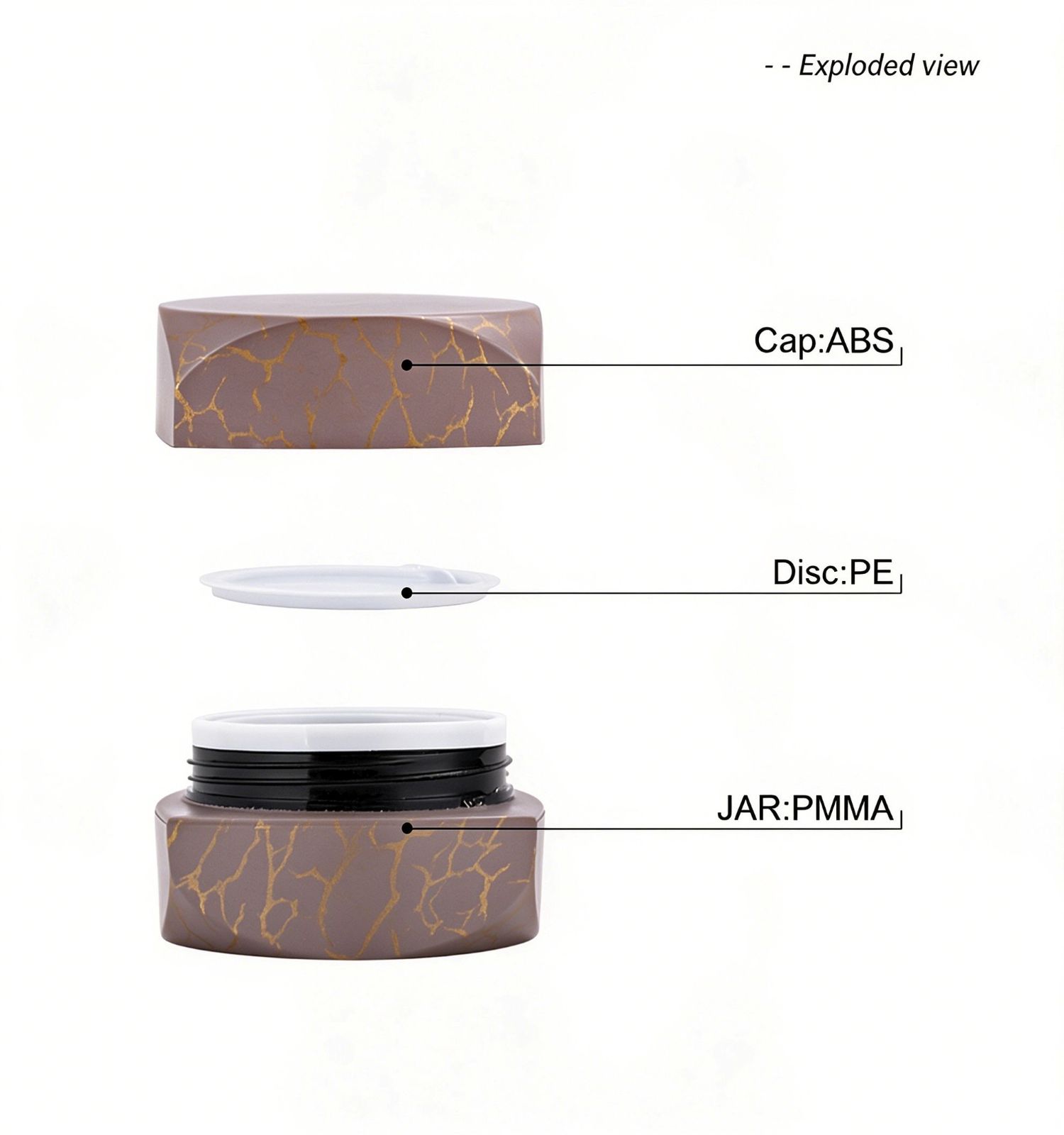 acrylic marble-pattern jar empty cosmetic jars(2)