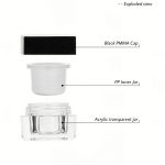 acrylic square transparent jar cosmetic jar empty cosmetic jars(2)