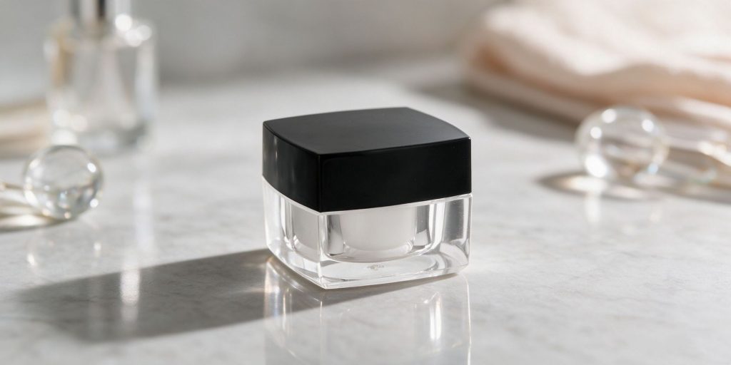 acrylic square transparent jar cosmetic jar empty cosmetic jars(5)