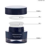 double wall acrylic refillable pp inner cosmetic jar(2)