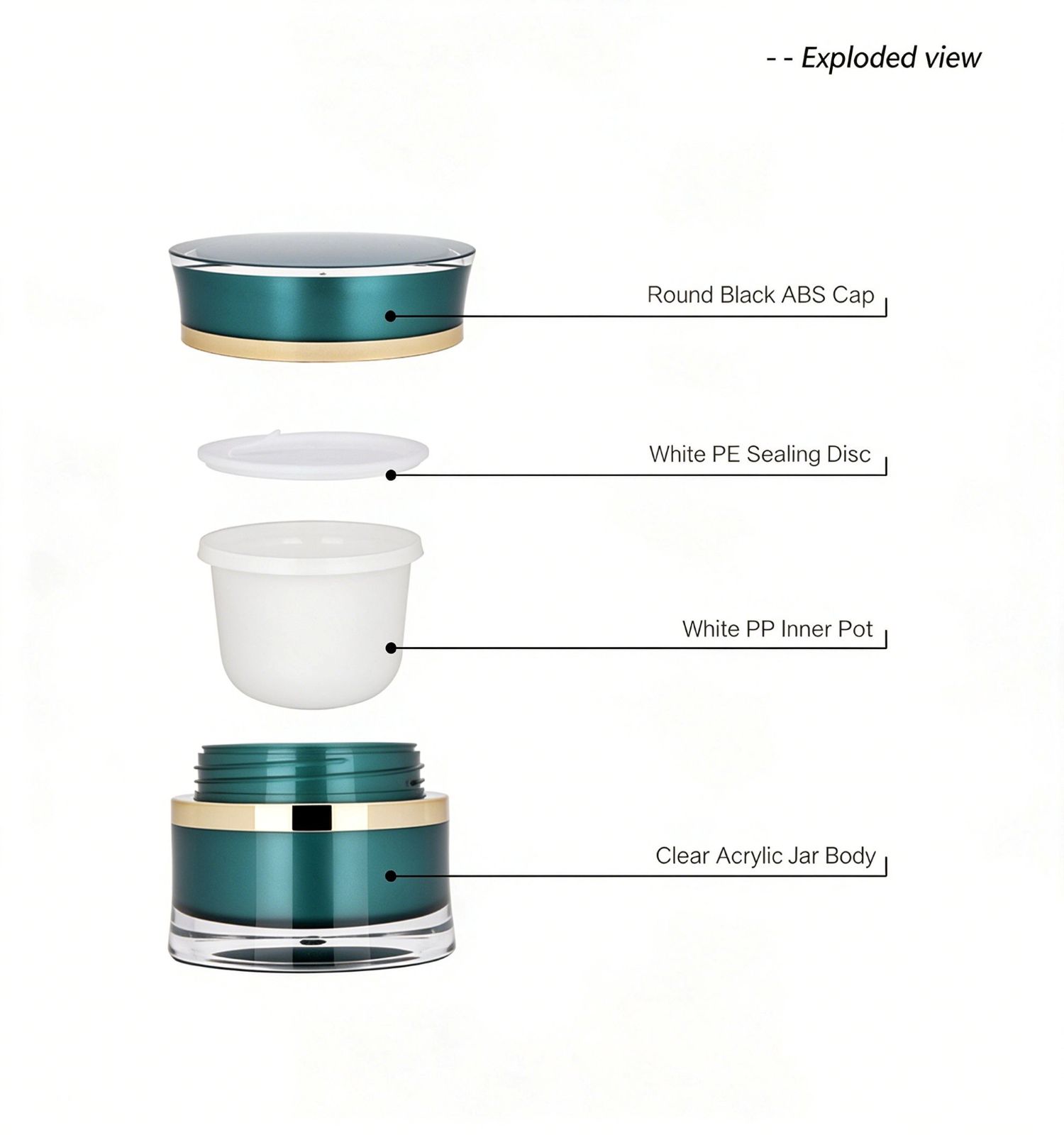 luxurious round acrylic cream jar(2)