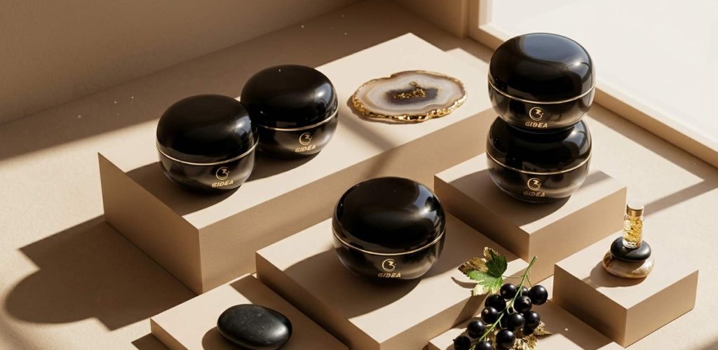 pmma ball shape jar cosmetic packaging(5)