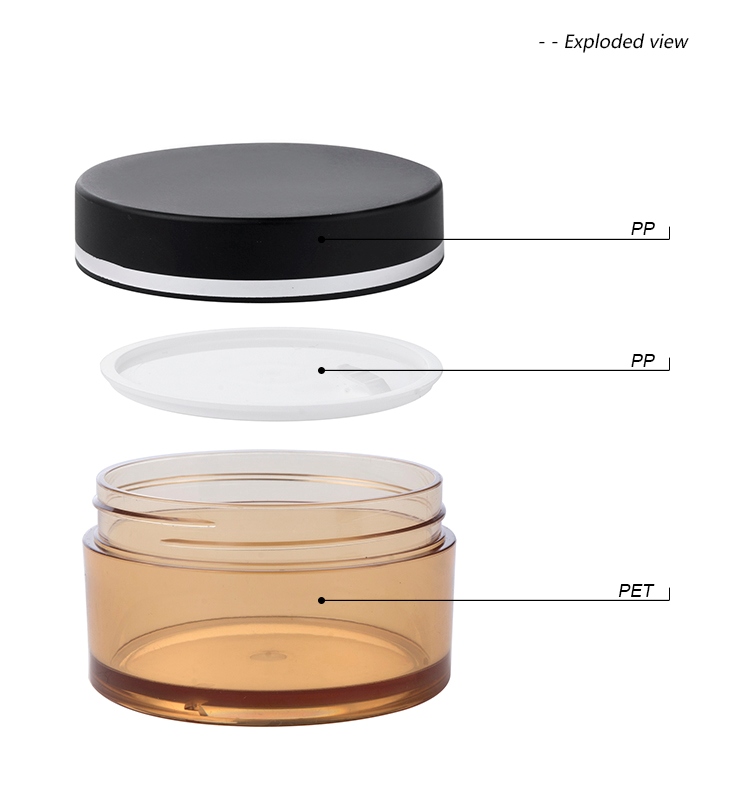 premium pet cosmetic cream jars with pp lids(2)