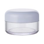 round clear empty pet cream jars with white screw cap