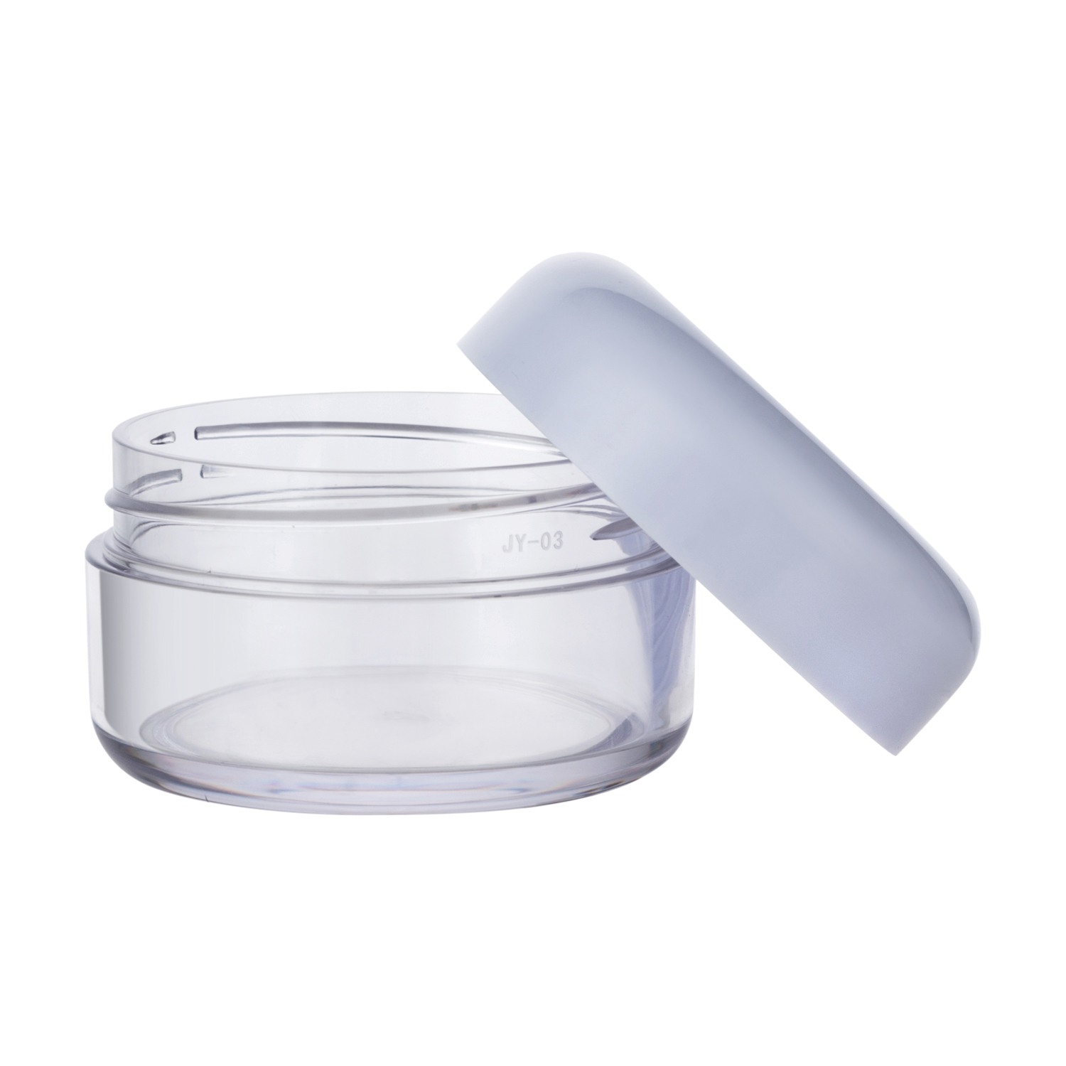 round clear empty pet cream jars with white screw cap(2)