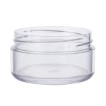 round clear empty pet cream jars with white screw cap(4)