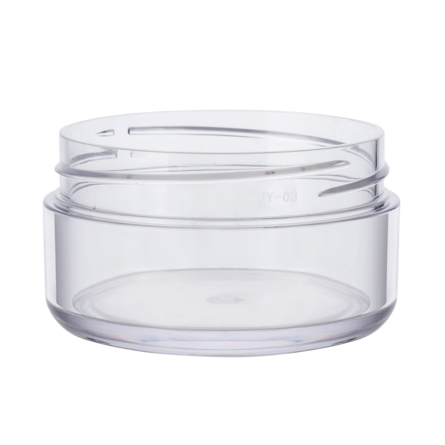 round clear empty pet cream jars with white screw cap(4)