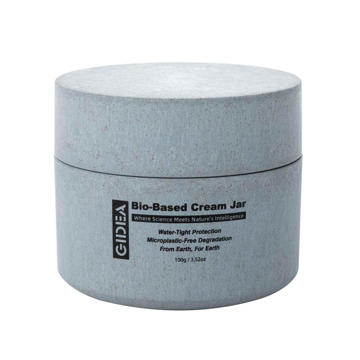 100ml bio-based wood polymer round-edge cosmetic jar