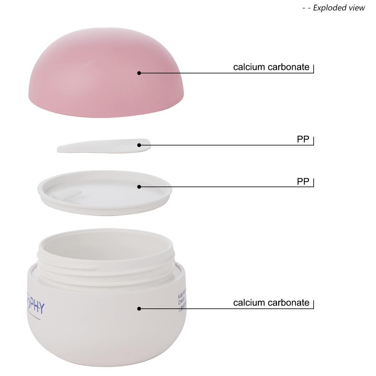 50ml stylish biodegradable calcium carbonate cosmetic jar(2)