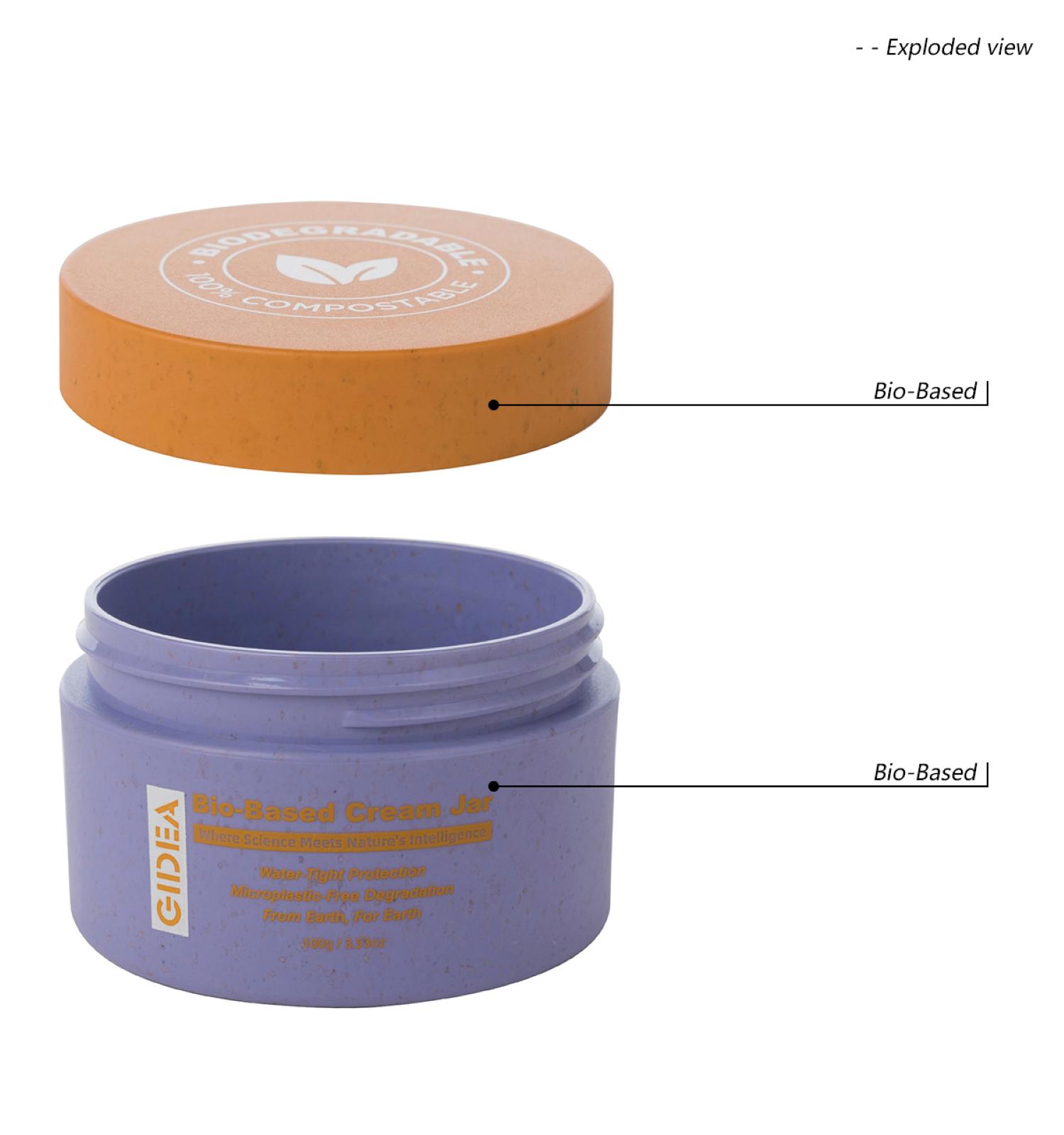 bio-based cosmetic cream packaging jar for skincare(2)