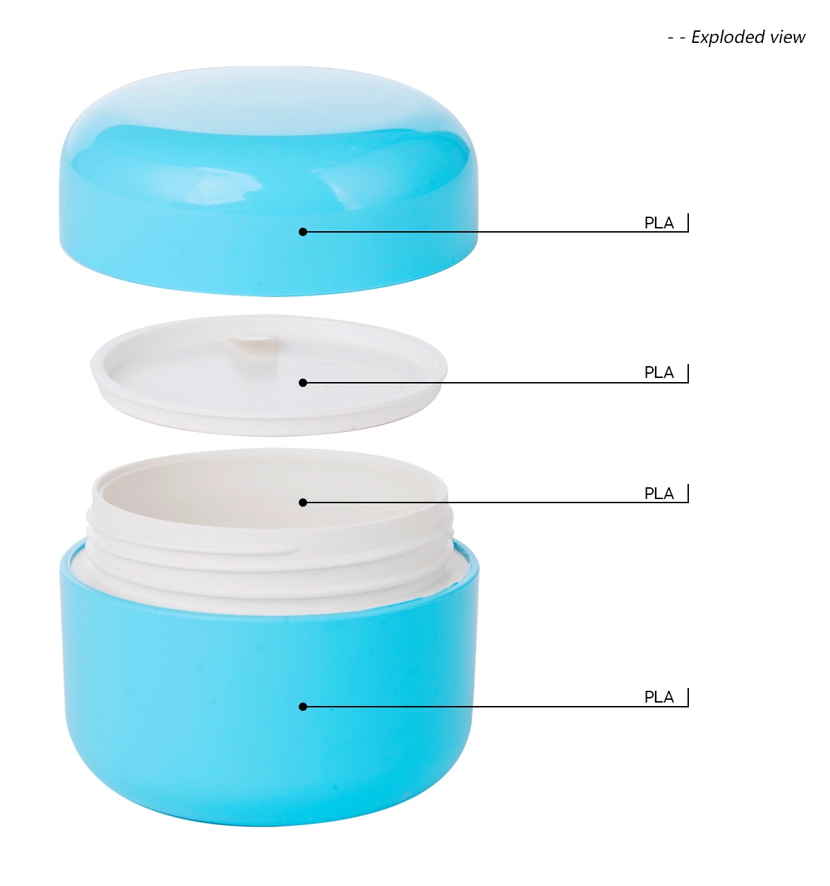 bio-based round-edge cylinder jar for face cream(2)