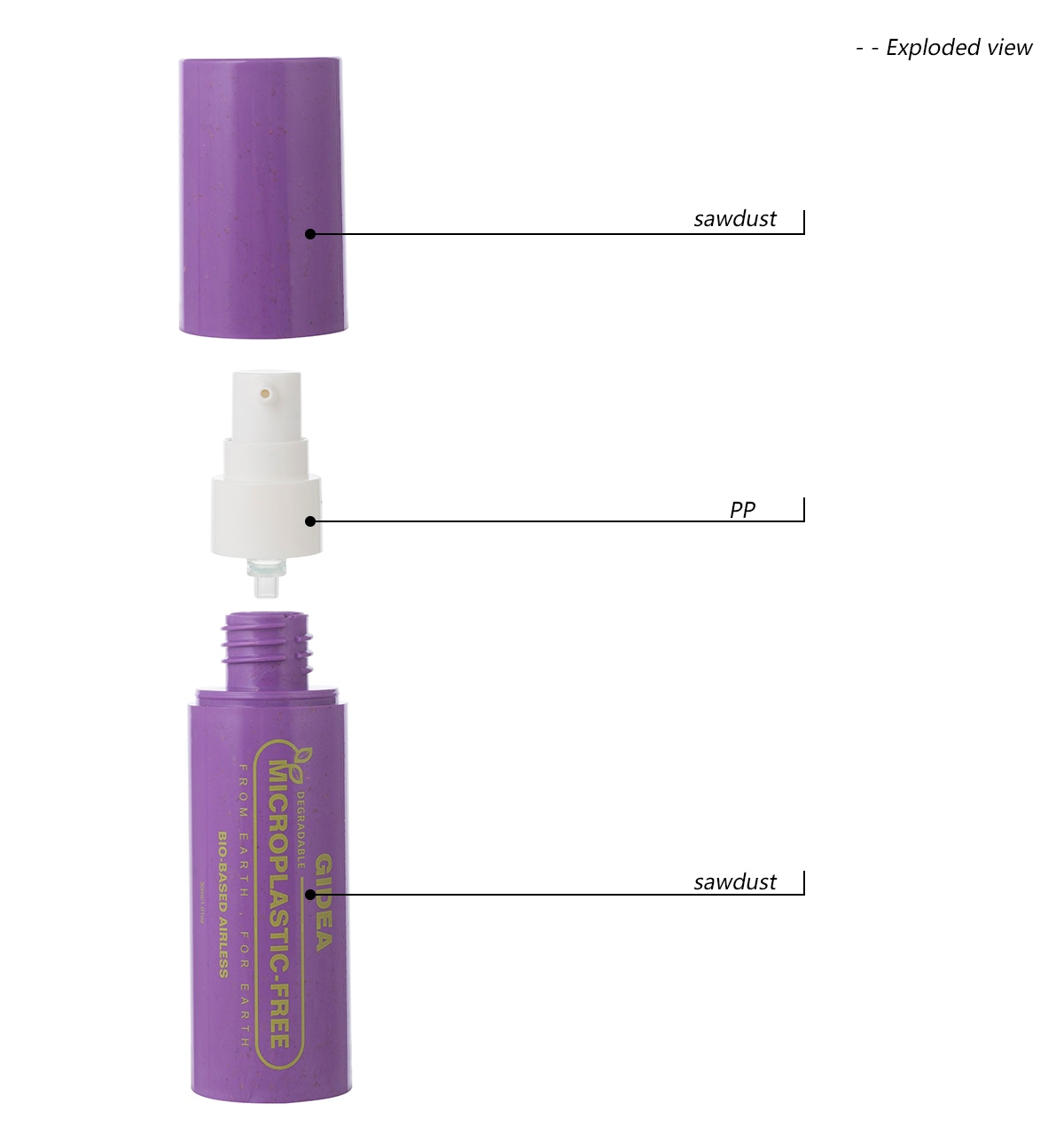 eco-friendly plastic pcr airless pump bottle for skincare(2)