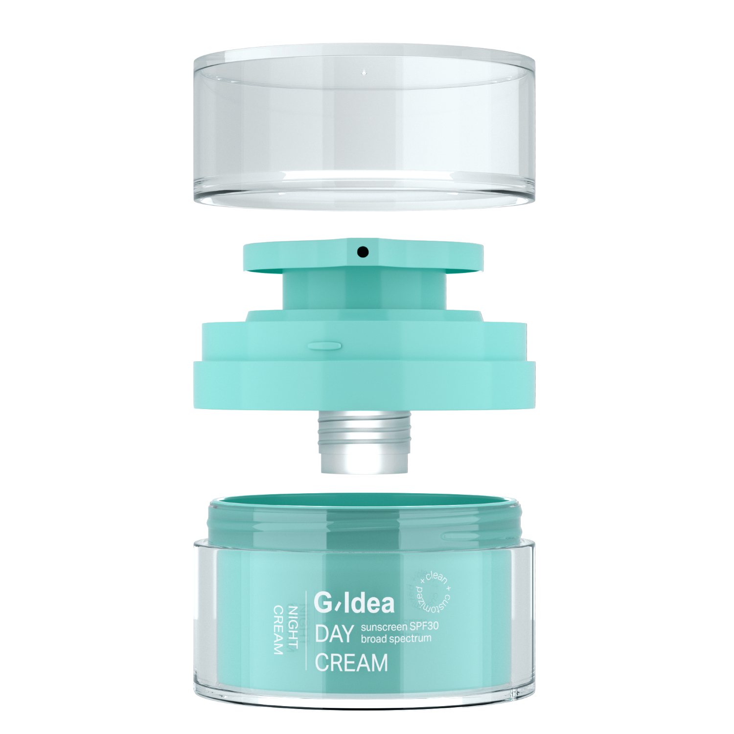 ms plastic double-layer face cream airless jar(4)
