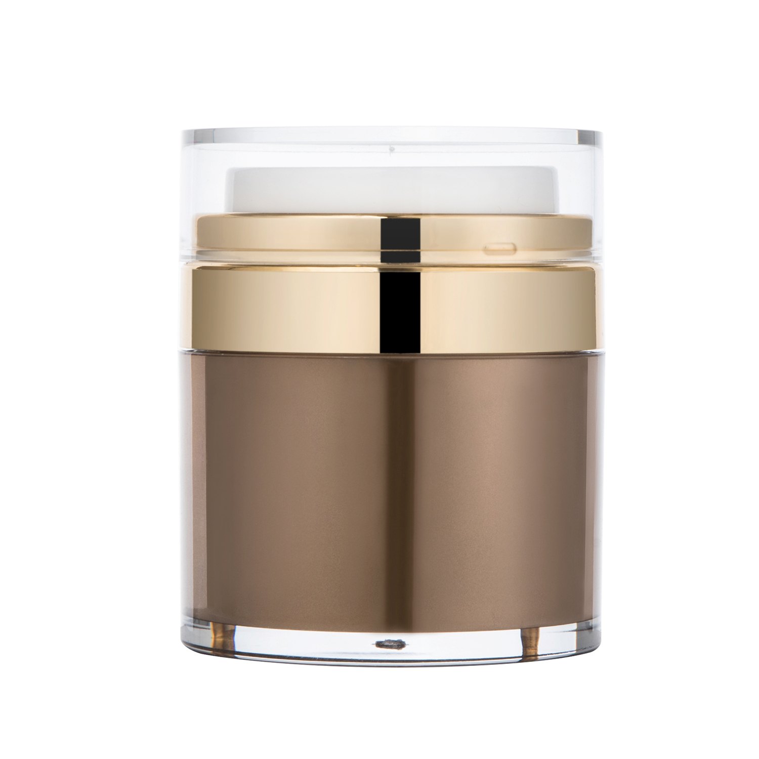 refillable center dispensing airless jar packaging container