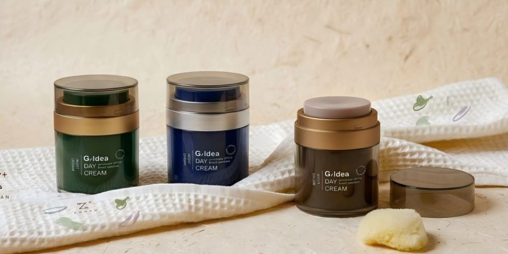 refillable center dispensing airless jar packaging container(10)