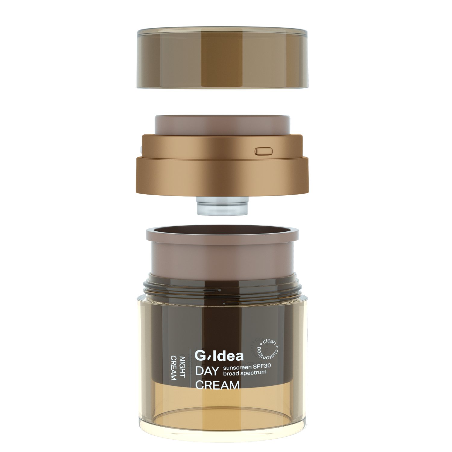 refillable center dispensing airless jar packaging container(4)
