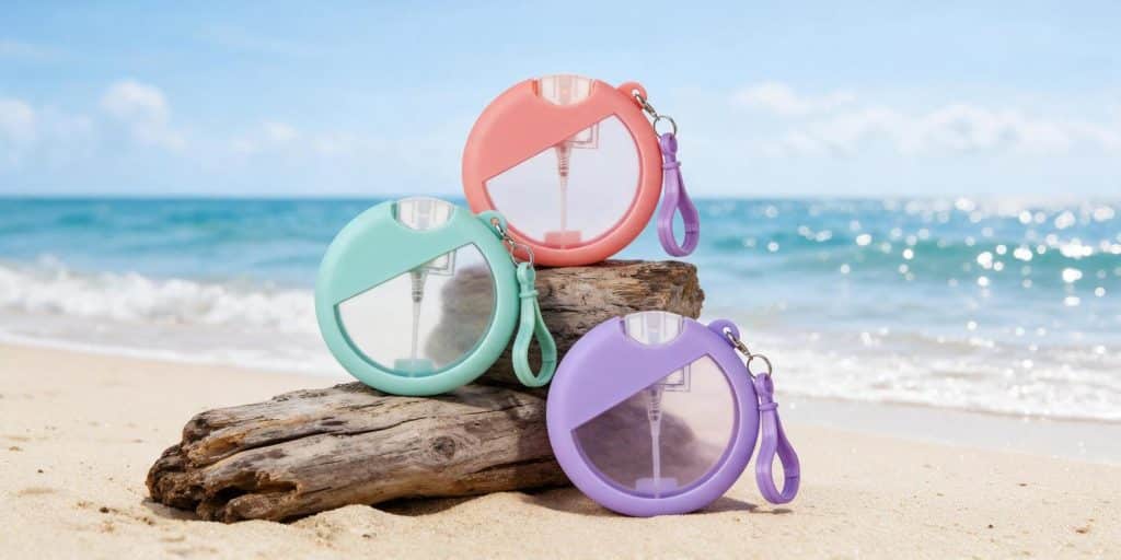 25ml portable circular empty spray mist bottle keychain5