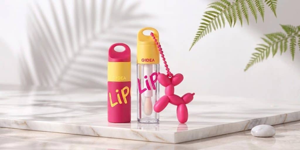portable lip gloss featuring a detachable balloon dog keychain6